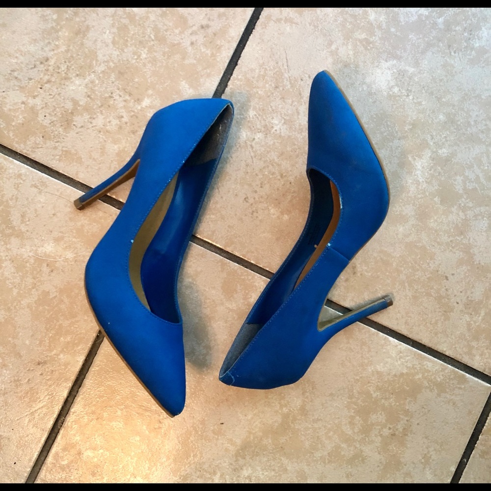 JustFab cobalt Lizette heels